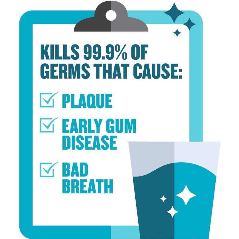 slide 6 of 15, Listerine Antiseptic Mouthwash for Bad Breath and Plaque Cool Mint - 500ml, 500 ml