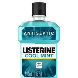 Listerine Antiseptic Mouthwash for Bad Breath and Plaque Cool Mint - 500ml