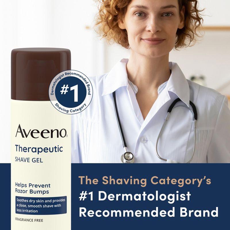 slide 5 of 12, Aveeno Therapeutic Shave Gel- 7oz, 7 oz