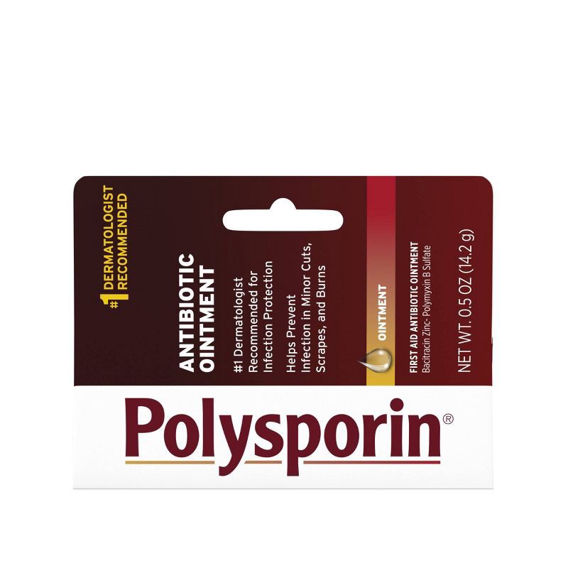 slide 5 of 7, Polysporin First Aid Antibiotic Ointment - 0.5oz, 0.5 oz