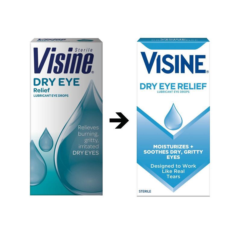 slide 2 of 10, Visine Dry Eye Relief Lubricating Eye Drops - 0.5 fl oz, 0.5 fl oz