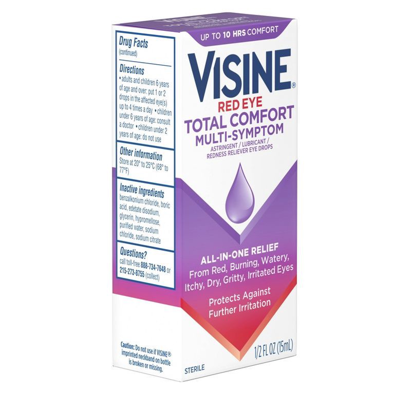 slide 3 of 6, Visine Totality Multi-Symptom Relief Red Eye Drops - 0.5 fl oz, 0.5 fl oz