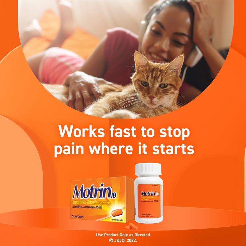 slide 5 of 9, Motrin IB Pain Reliever & Fever Reducer Tablets - Ibuprofen (NSAID) - 100ct, 100 ct