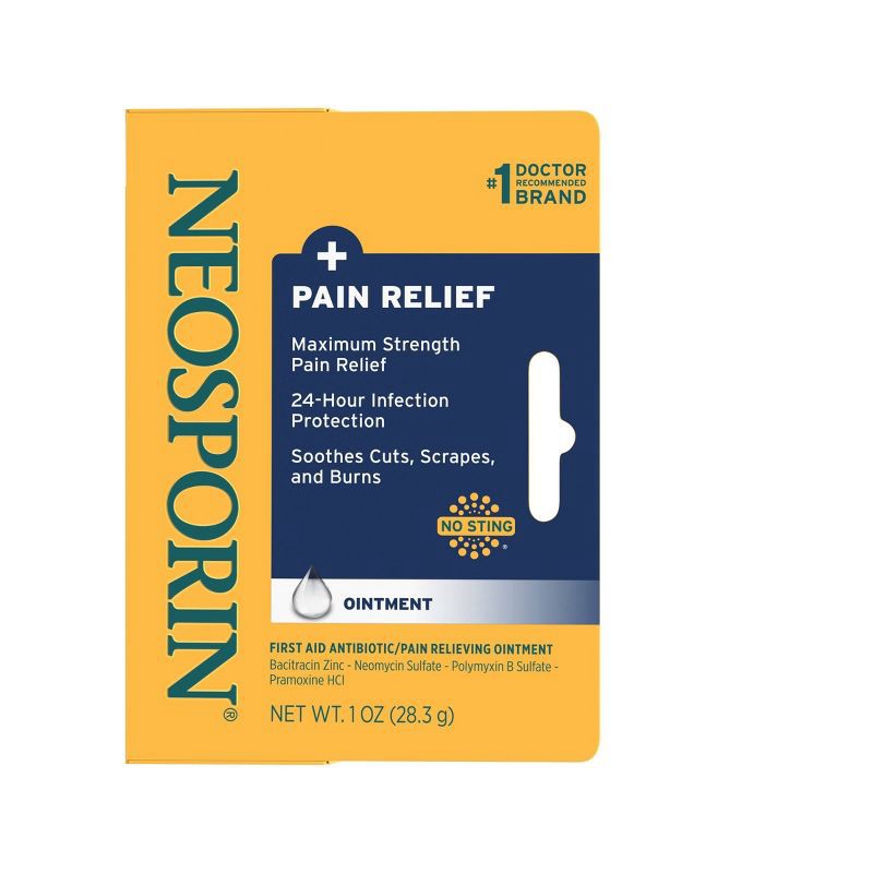 slide 1 of 7, Neosporin Plus Pain Relief Maximum Strength Antibiotic Ointment - 1oz, 1 oz