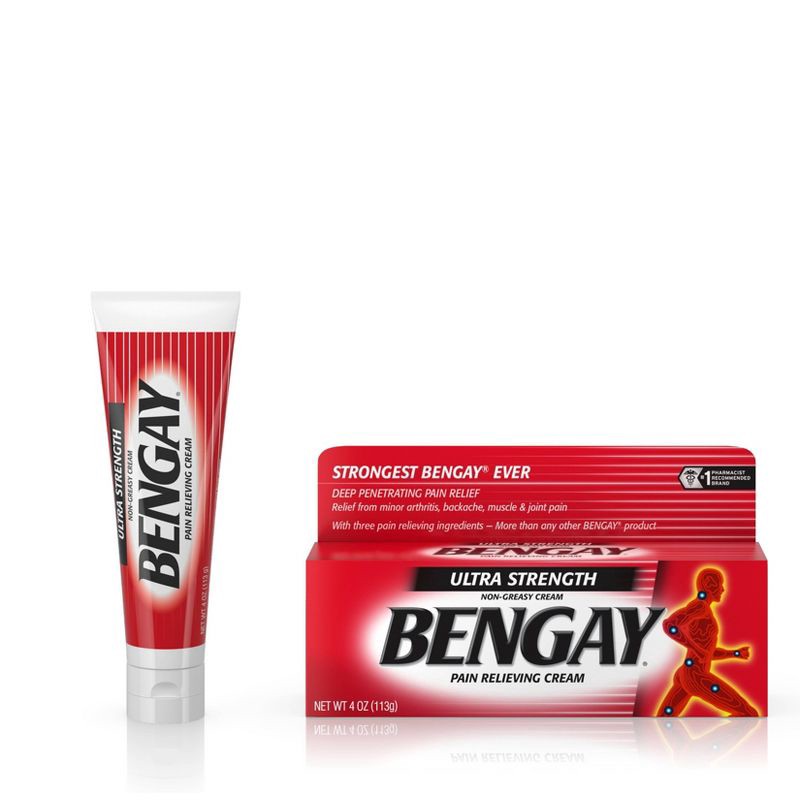 slide 3 of 6, Bengay Ultra Strength Pain Relieving Cream - 4oz, 4 oz