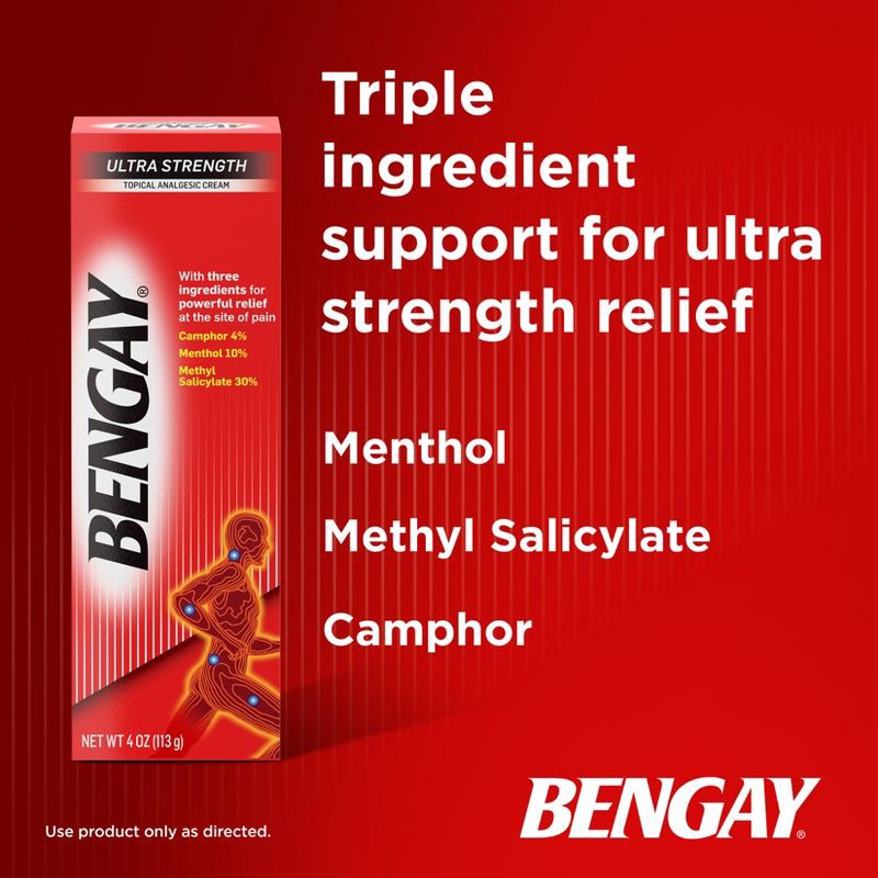 slide 6 of 8, Bengay Ultra Strength Pain Relieving Cream - 4oz, 4 oz