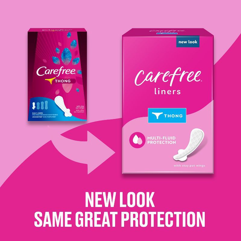 slide 3 of 8, Carefree Unwrapped Unscented Panty Liners - 49ct, 49 ct