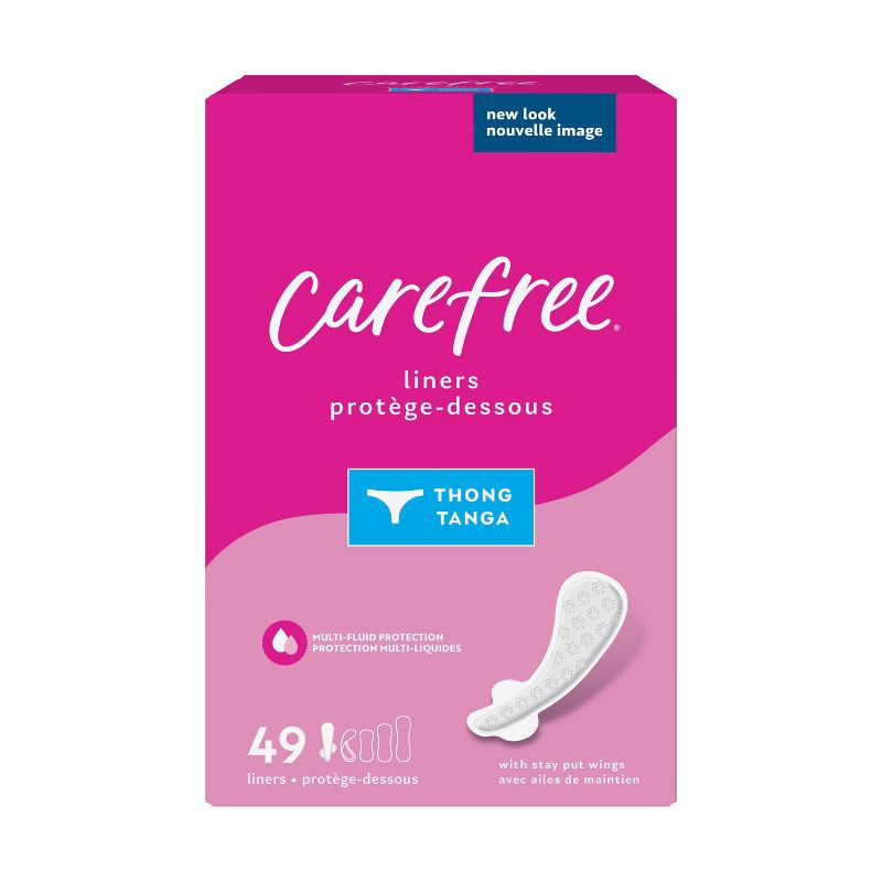 slide 1 of 8, Carefree Unwrapped Unscented Panty Liners - 49ct, 49 ct