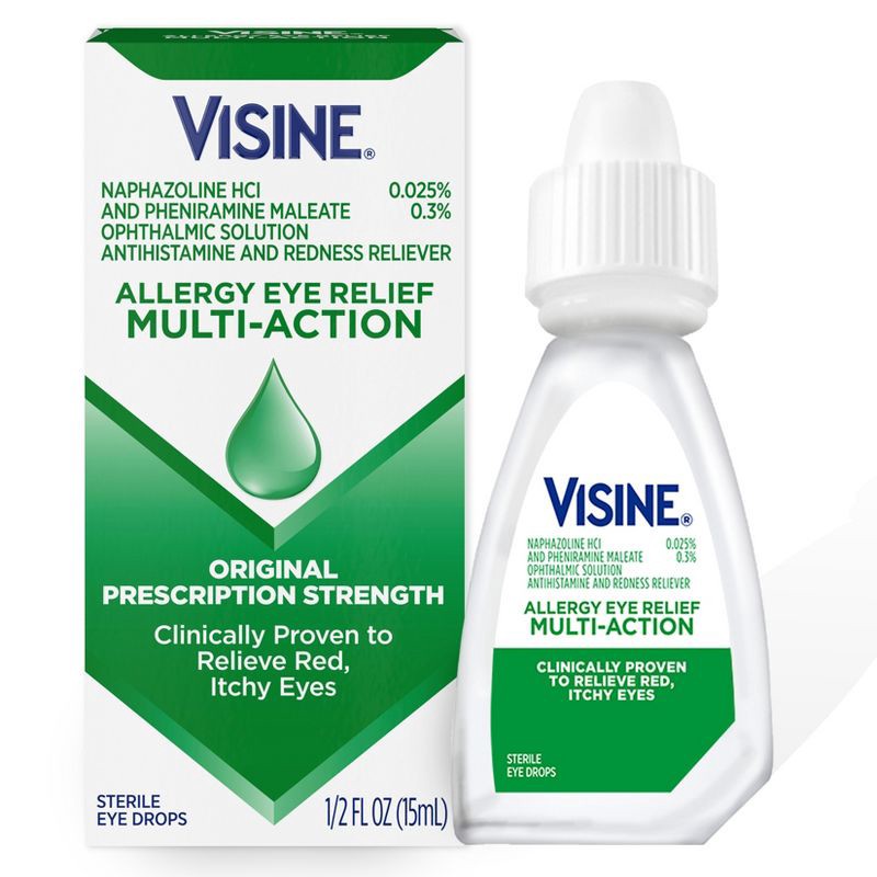 slide 1 of 1, Visine-A Eye Allergy Relief Eye Drops .5-oz., 1 ct