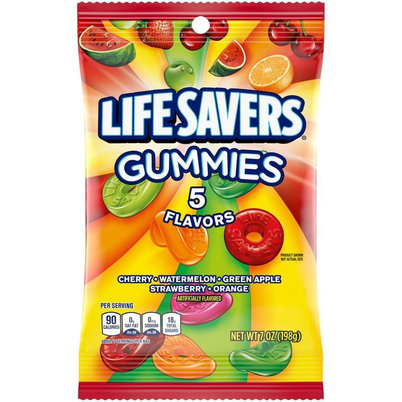 slide 2 of 10, Life Savers Gummies 5 Flavors Gummy Candy - 7oz, 7 oz