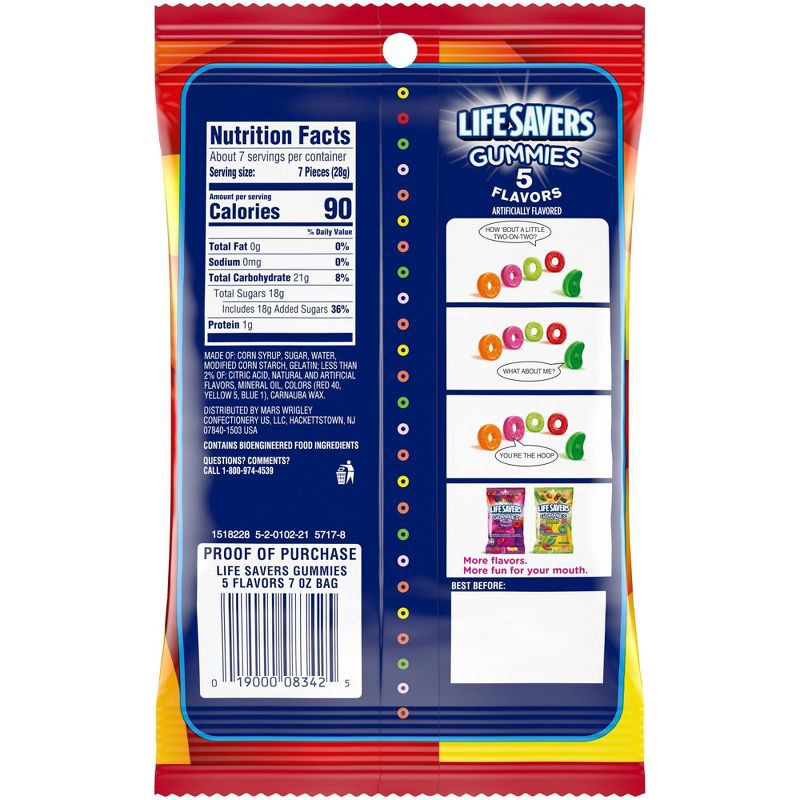 slide 9 of 9, Life Savers Gummies 5 Flavors Gummy Candy - 7oz, 7 oz