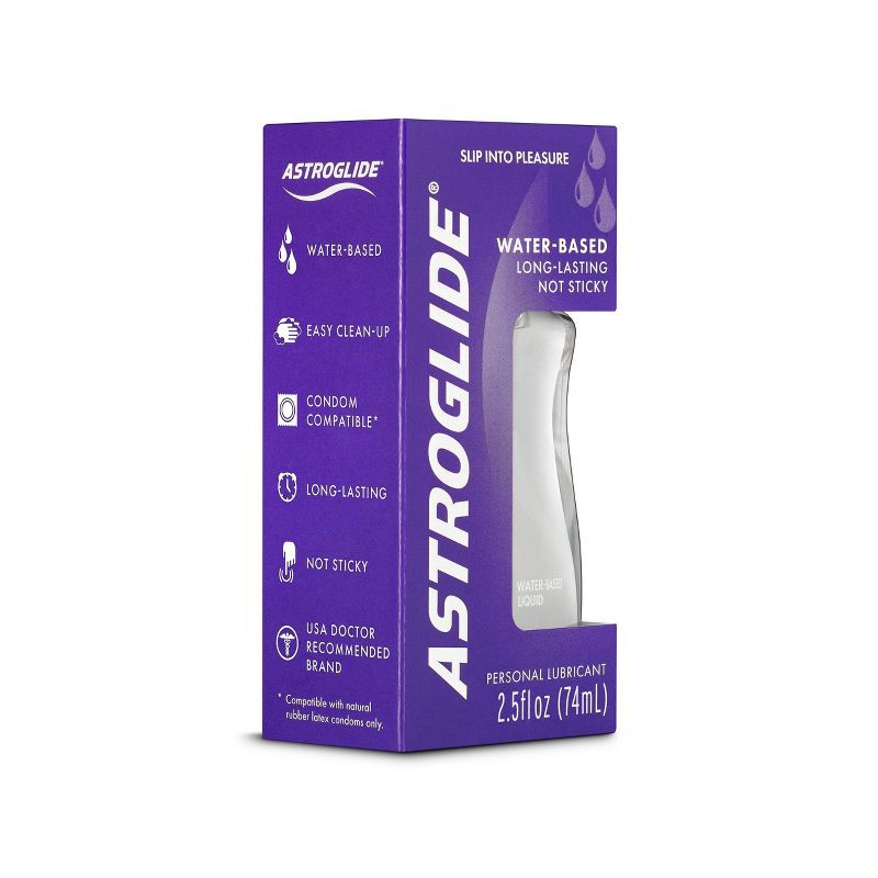 slide 7 of 10, Astroglide Water-Based Liquid Personal Lube - 2.5oz, 2.5 oz