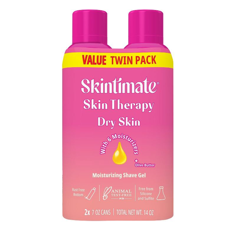 slide 1 of 7, Skintimate Skin Therapy Dry Skin Women's Shave Gel - 7oz/2pk, 2 ct; 7 oz