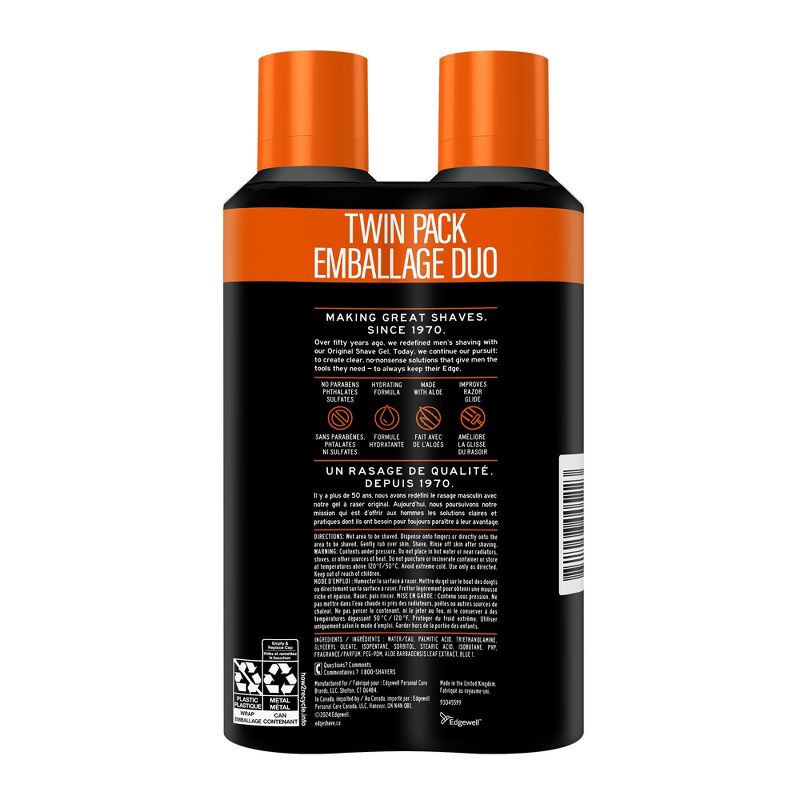 slide 2 of 9, Edge Shave Gel Sensitive Skin Twinpack - 14 oz, 14 oz