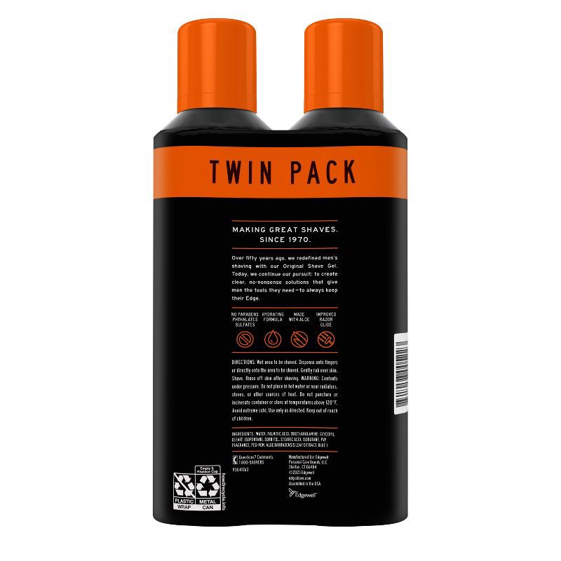 slide 8 of 9, Edge Shave Gel Sensitive Skin Twinpack - 14 oz, 14 oz