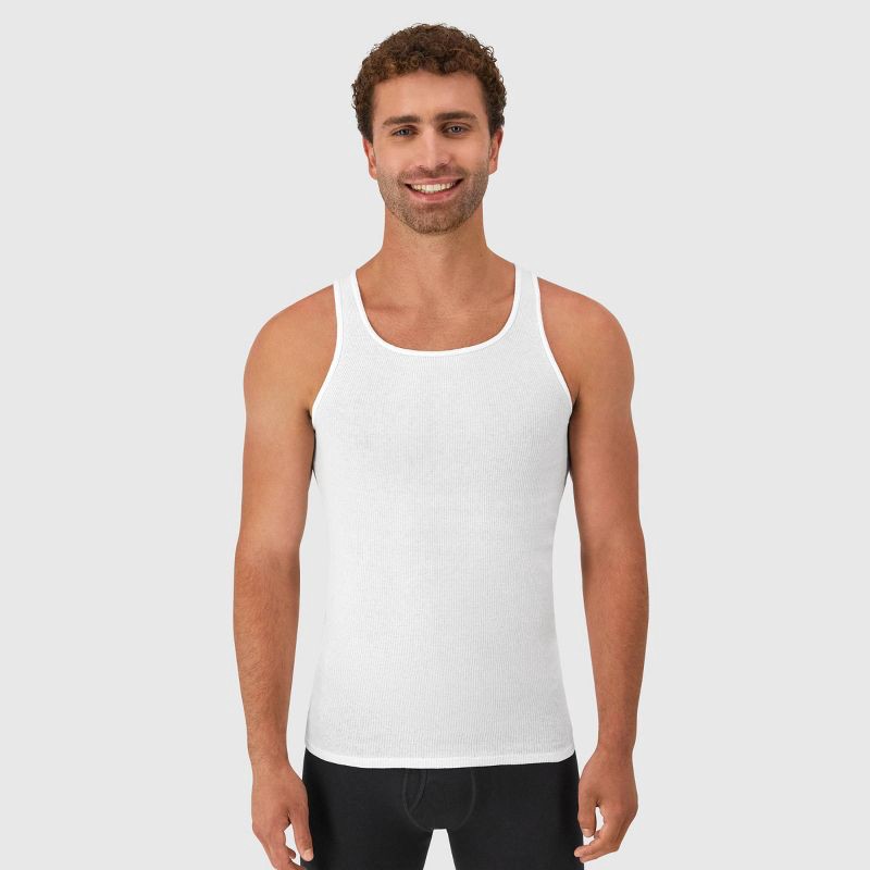 slide 2 of 9, Hanes Men's 6pk Tanks - White XXL, 6 ct