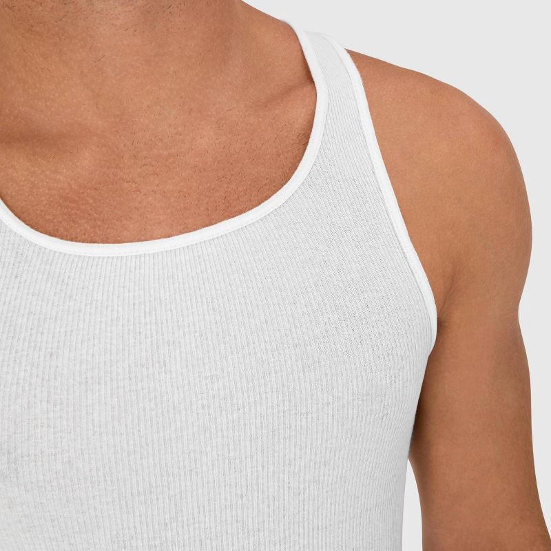 slide 3 of 9, Hanes Men's 6pk Tanks - White XXL, 6 ct