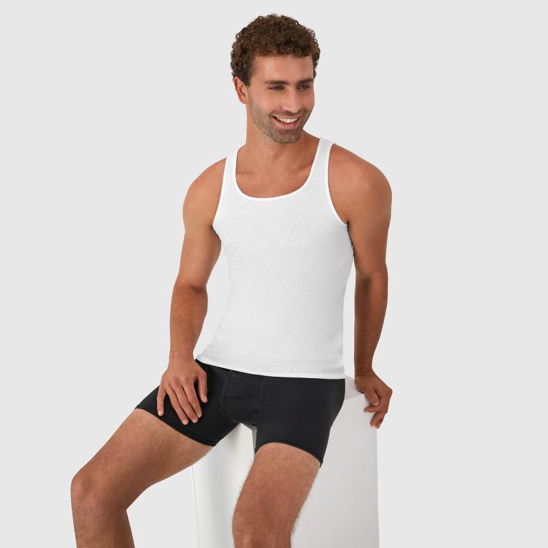 slide 4 of 9, Hanes Men's 6pk Tanks - White XXL, 6 ct