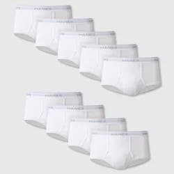 Hanes Men's 9pk Briefs - White S: Tagless, High Rise, Full Waistband Elastic, Breathable, Moisture Wicking, Machine Washable