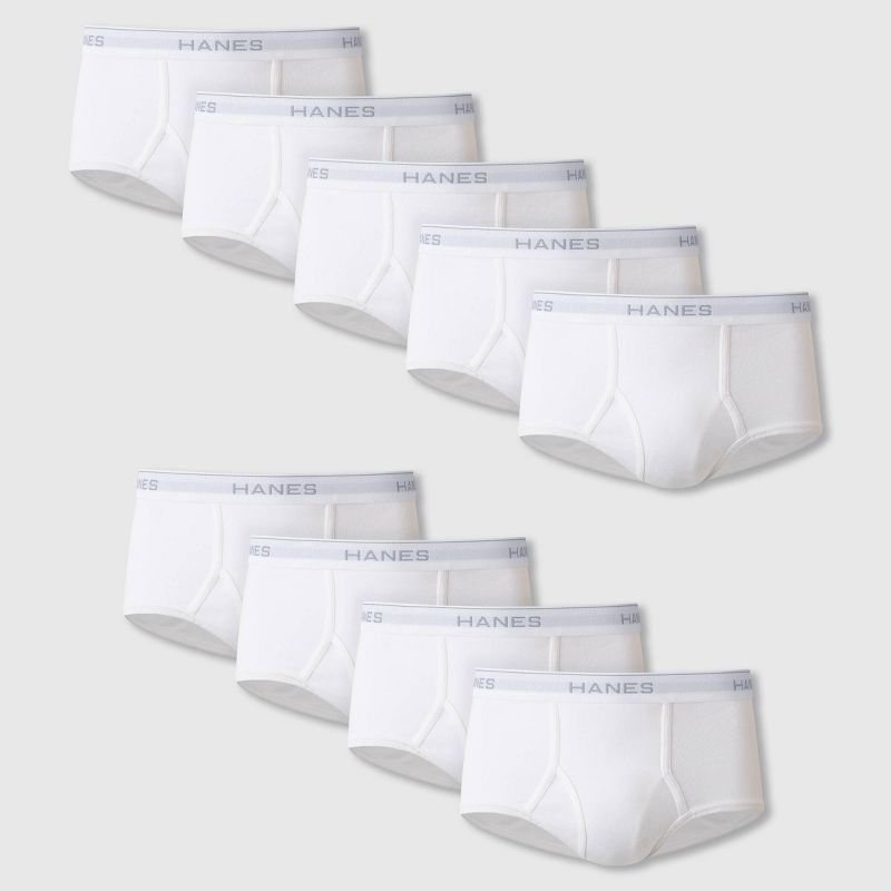 slide 1 of 5, Hanes Men's 9pk Briefs - White 2XL, 9 ct