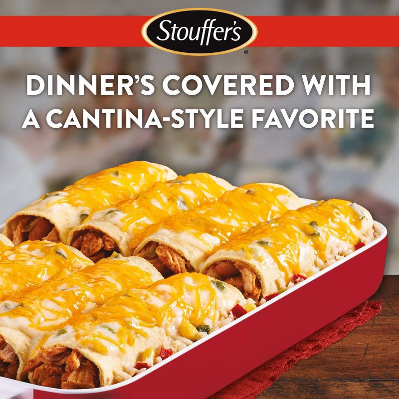 slide 3 of 10, Stouffer's Chicken Enchilada Party Size Frozen Meals - 57oz/8ct, 8 ct; 57 oz