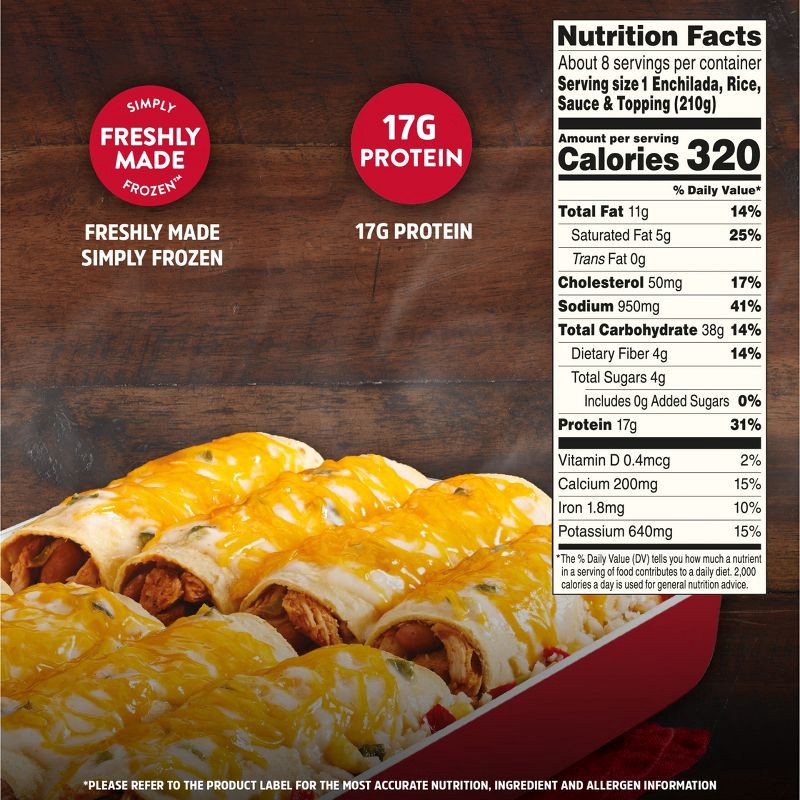 slide 4 of 10, Stouffer's Chicken Enchilada Party Size Frozen Meals - 57oz/8ct, 8 ct; 57 oz