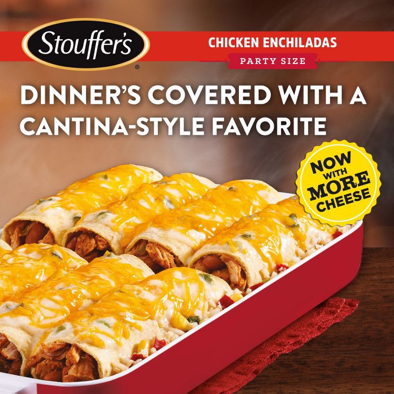 slide 1 of 10, Stouffer's Chicken Enchilada Party Size Frozen Meals - 57oz/8ct, 8 ct; 57 oz