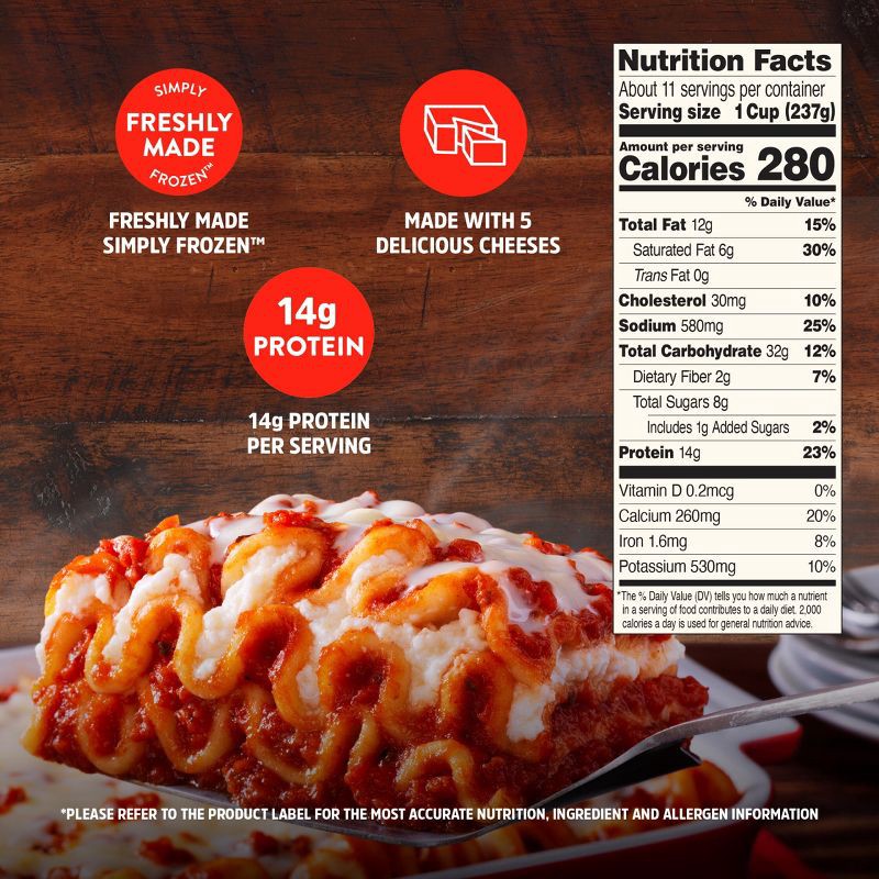 slide 6 of 10, Stouffer's Frozen Party Size Cheese Lovers Lasagna - 96oz, 96 oz