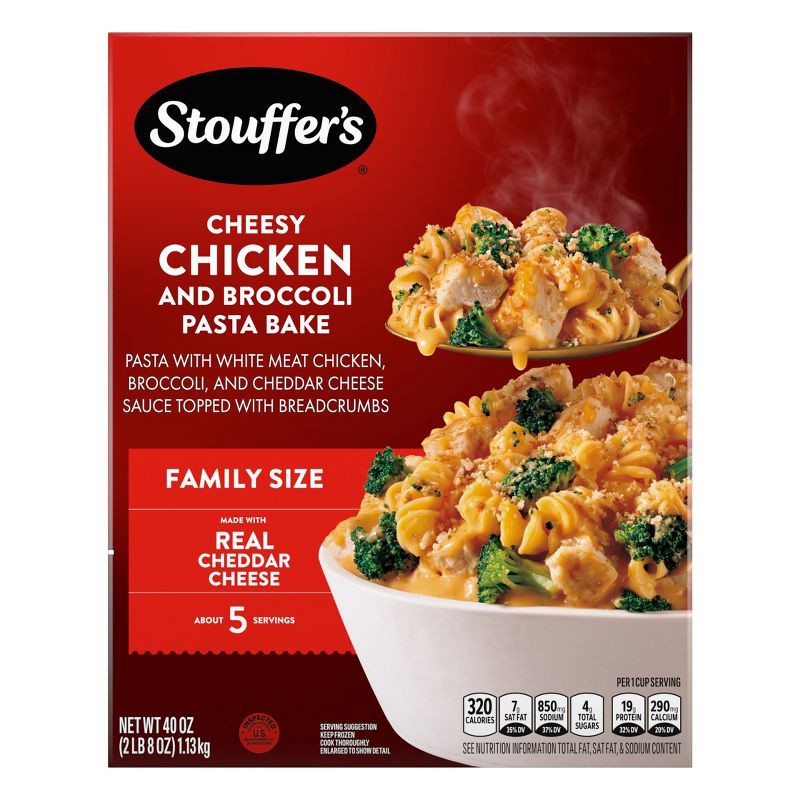 slide 6 of 11, Stouffer's Chicken & Broccoli Frozen Pasta Bake - 40oz, 40 oz