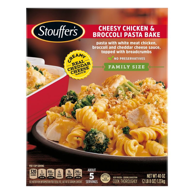 slide 7 of 11, Stouffer's Chicken & Broccoli Frozen Pasta Bake - 40oz, 40 oz