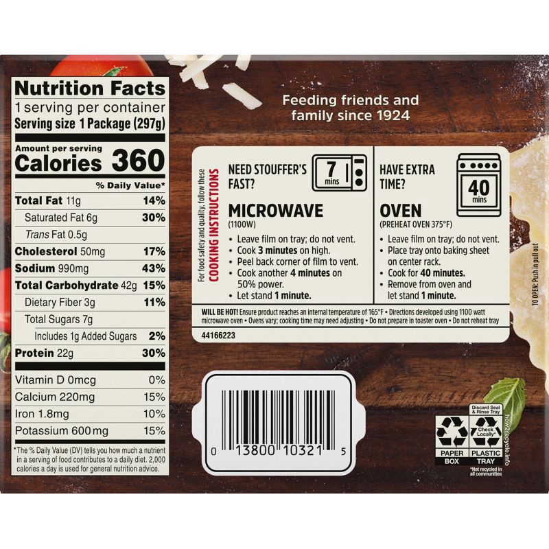 slide 2 of 11, Stouffer's Frozen Lasagna with Meat & Sauce Frozen Dinner - 10.5oz, 10.5 oz