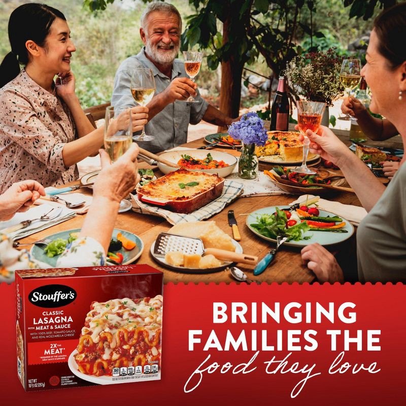 slide 4 of 8, Stouffer's Frozen Lasagna Meal with Meat & Sauce Frozen Dinner - 10.5oz, 10.5 oz