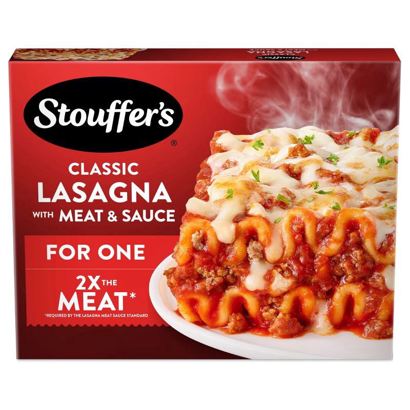 slide 1 of 8, Stouffer's Frozen Lasagna Meal with Meat & Sauce Frozen Dinner - 10.5oz, 10.5 oz