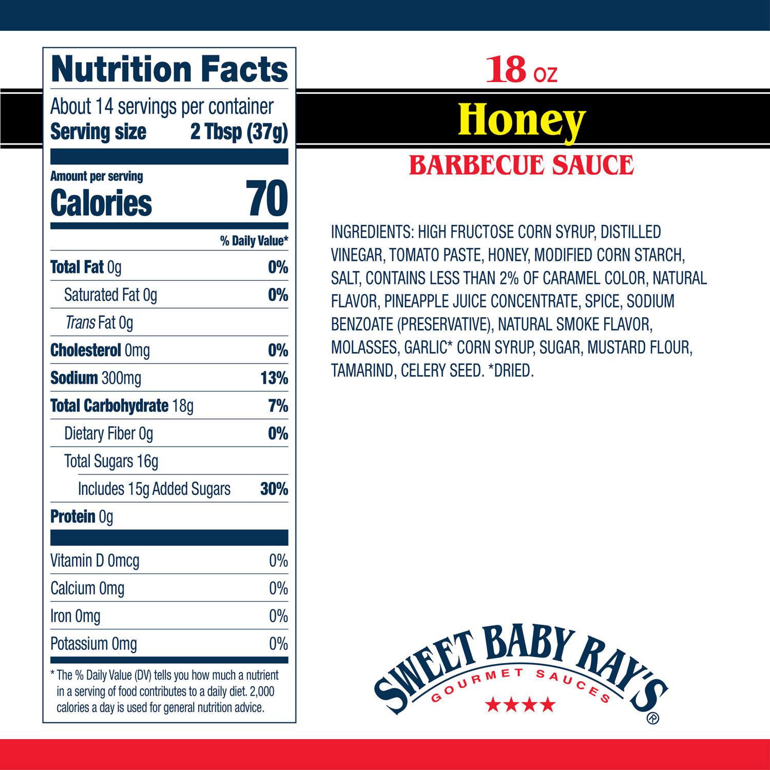 slide 3 of 8, Sweet Baby Ray's Honey Barbecue Sauce 18 oz, 18 oz