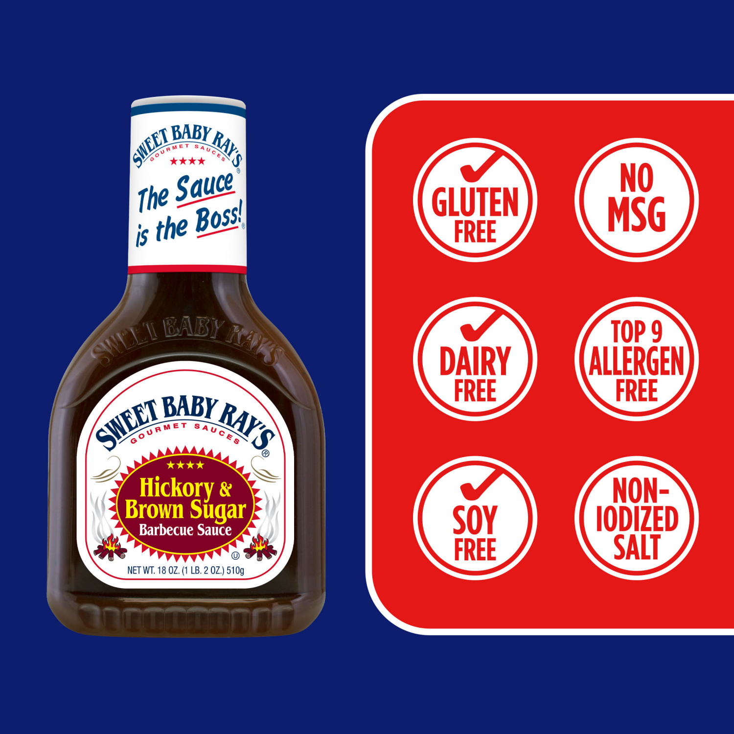 slide 4 of 7, Sweet Baby Ray's Hickory & Brown Sugar Barbecue Sauce 18 oz, 18 oz