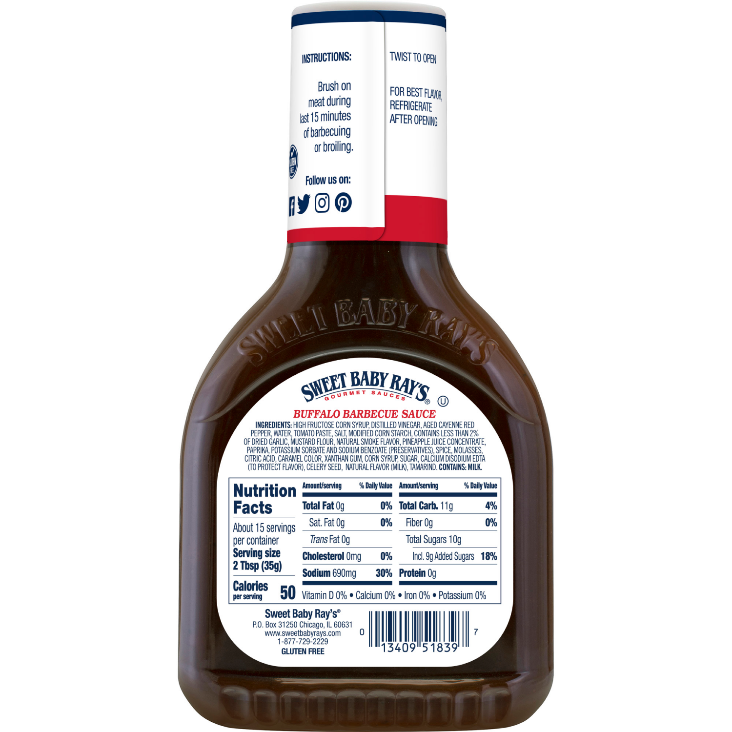 slide 2 of 7, Sweet Baby Ray's Buffalo Barbecue Sauce 18 oz, 18 oz