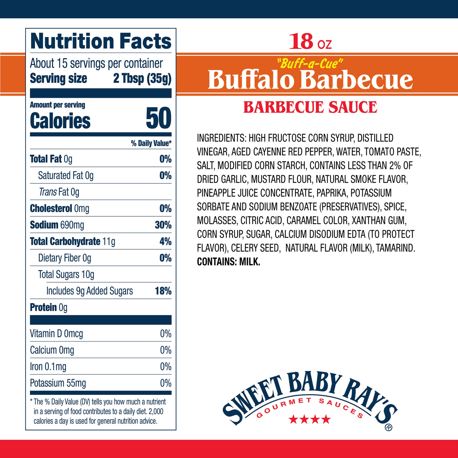 slide 3 of 7, Sweet Baby Ray's Buffalo Barbecue Sauce 18 oz, 18 oz