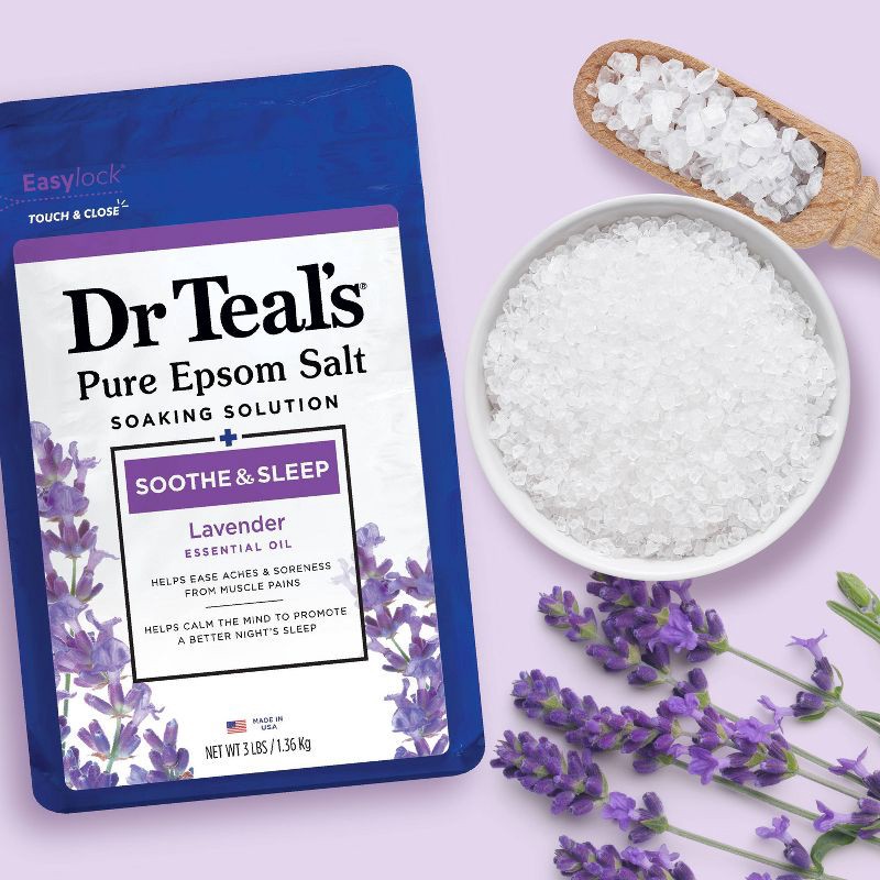 slide 5 of 6, Dr Teal's Epsom Salt Magnesium Soak - Soothe & Sleep with Lavender - 3 lbs, 3 lb