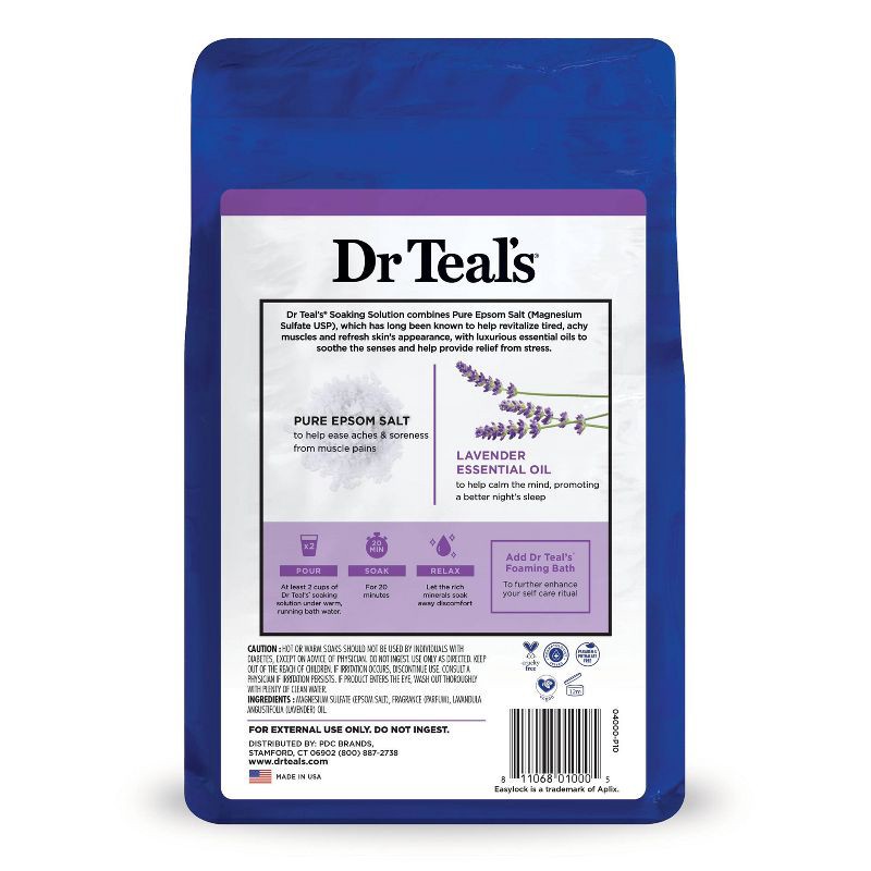 slide 6 of 6, Dr Teal's Epsom Salt Magnesium Soak - Soothe & Sleep with Lavender - 3 lbs, 3 lb