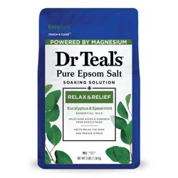 Dr Teal's Epsom Salt Magnesium Soak - Relax & Relief with Eucalyptus & Spearmint - 3lbs