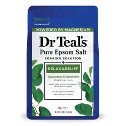 Dr Teal's Epsom Salt Magnesium Soak - Relax & Relief with Eucalyptus & Spearmint - 3lbs