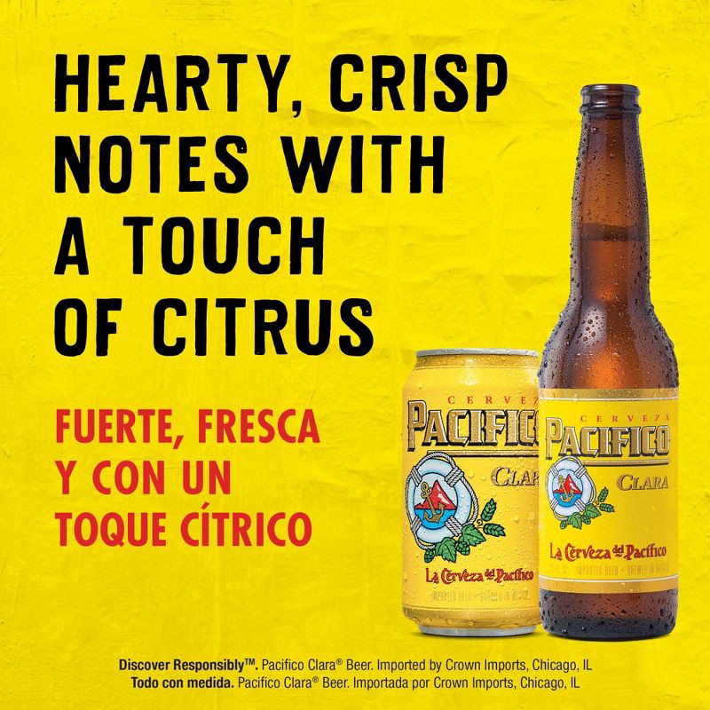 slide 6 of 9, Pacifico Clara Lager Beer - 6pk/12 fl oz Bottles, 6 ct; 12 fl oz