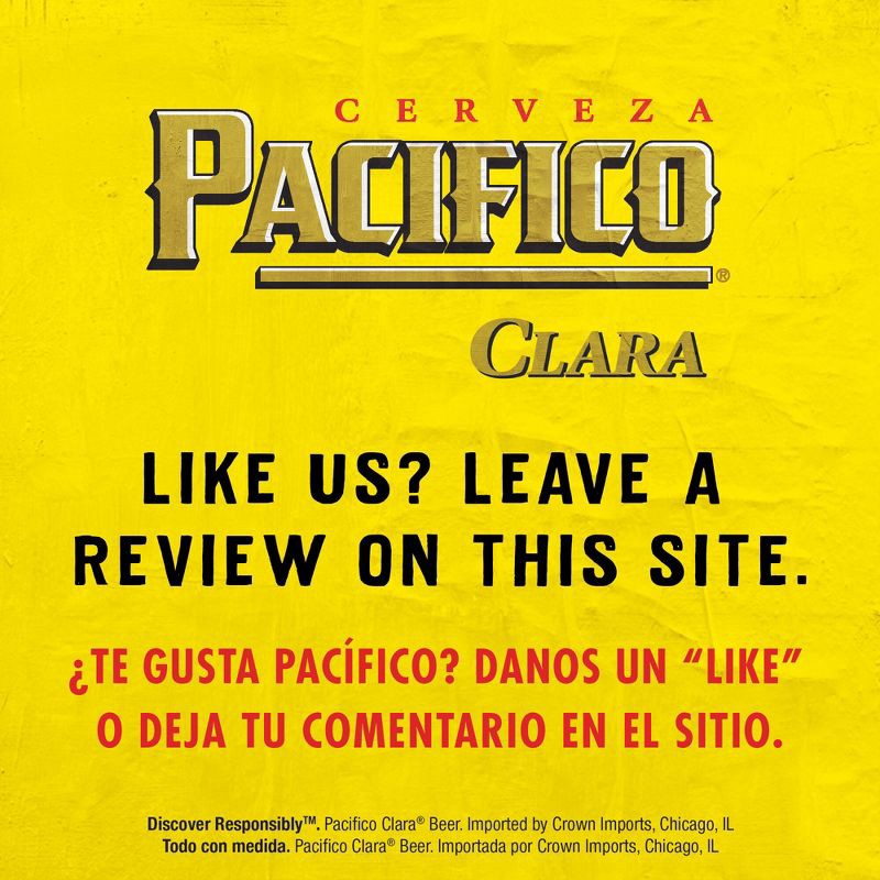 slide 7 of 9, Pacifico Clara Lager Beer - 6pk/12 fl oz Bottles, 6 ct; 12 fl oz