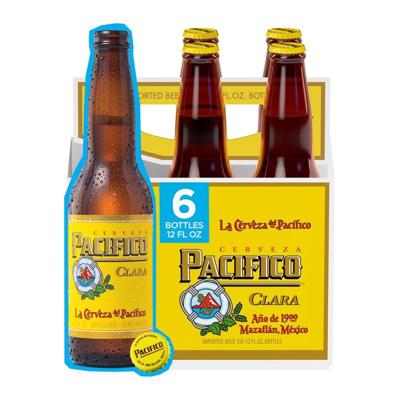 slide 1 of 5, Pacifico Clara Lager Beer - 6pk/12 fl oz Bottles, 6 ct; 12 fl oz