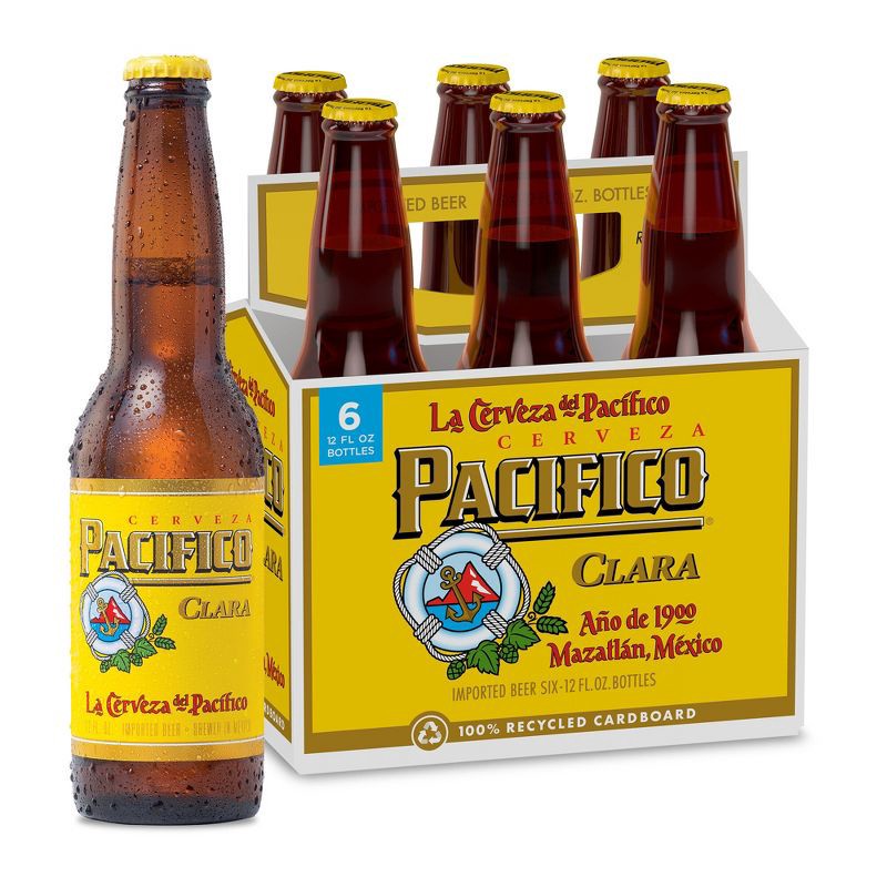 slide 1 of 9, Pacifico Clara Lager Beer - 6pk/12 fl oz Bottles, 6 ct; 12 fl oz