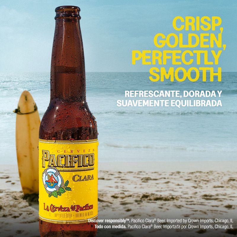 slide 3 of 5, Pacifico Clara Lager Beer - 12pk/12 fl oz Bottles, 12 ct; 12 fl oz