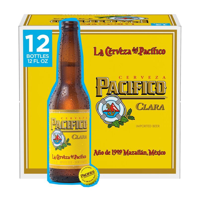 slide 1 of 5, Pacifico Clara Lager Beer - 12pk/12 fl oz Bottles, 12 ct; 12 fl oz