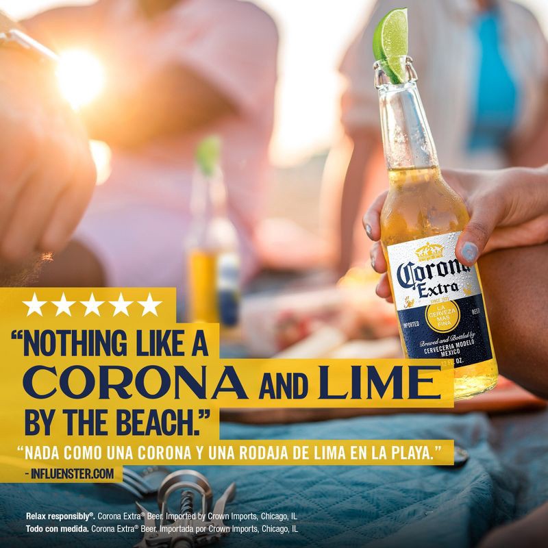 slide 5 of 8, Corona Extra Lager Beer - 6pk/12 fl oz Bottles, 6 ct; 12 fl oz