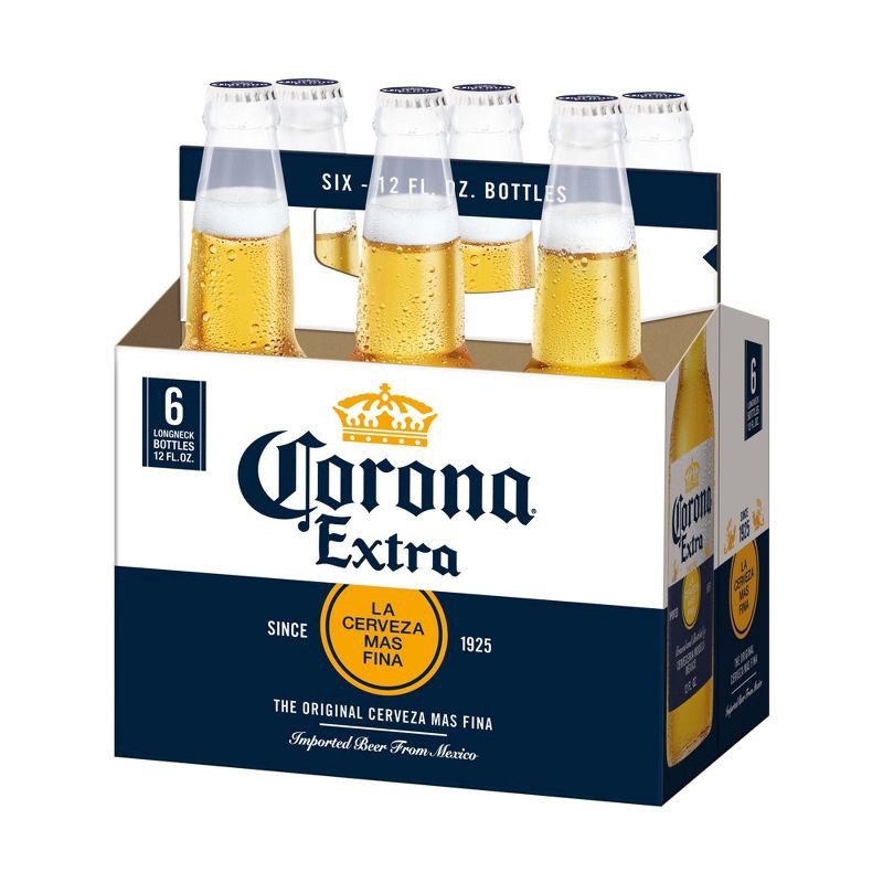 slide 9 of 9, Corona Extra Lager Beer - 6pk/12 fl oz Bottles, 6 ct; 12 fl oz