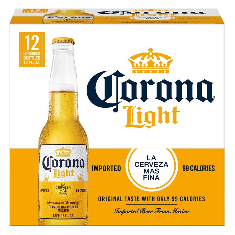 slide 9 of 10, Corona Light Lager Beer - 12pk/12 fl oz Bottles, 12 ct; 12 fl oz